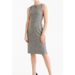 J. Crew Dresses | J. Crew Sleeveless Suiting Fitted Tailored Sheath Dress Gray Wool Stretch Sz 4 | Color: Gray | Size: 4