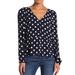 J. Crew Tops | J Crew Navy Blue Cream Polka Dot Silky Peplum Crepe Fitted Button Up Down Top 10 | Color: Blue/Cream | Size: 10