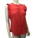 J. Crew Tops | J Crew Button Chiffon Blouse Size 4 | Color: Red | Size: 4