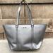 Kate Spade Bags | Kate Spade Newbury Lane Tote Bag Purse Women's Grey Leather Shoulder Hand Bag | Color: Gray | Size: Os