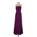 Nicole Miller Collection Cocktail Dress - Formal Strapless Sleeveless: Purple Dresses - Women's Size 0