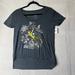 Disney Tops | Disney Parks Epcot United Kingdom Peter Pan Ladies Raw Edge Tshirt Medium Nwt | Color: Gray | Size: M