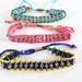 J. Crew Jewelry | J.Crew Rainbow Friendship Bracelet Set Of 3 Pieces Pink Navy Teal Stamped | Color: Blue/Pink | Size: Os