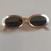 Urban Outfitters Accessories | Gold Metal Oval Sunglasses | Color: Gold | Size: Os