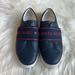 Michael Kors Shoes | Michael Kors Men’s Size 7.5 Navy Dark Blue And Red Leather Slip On Loafers | Color: Blue/Red | Size: 7.5