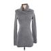 H&M Casual Dress - Sweater Dress: Gray Dresses - Women's Size Small