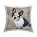 Stupell Industries French Bulldog Dog Grey Beige Neutral Patchwork Outdoor Printed Pillow by Keri Rodgers | 18 H x 18 W x 7 D in | Wayfair