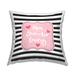 Stupell Industries Main Character Energy Bold Pink Black Stripes Outdoor Printed Pillow by Elizabeth Tyndall | 18 H x 18 W x 7 D in | Wayfair