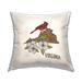 Stupell Industries Throw Square Indoor/Outdoor Pillow Cover & Insert Polyester/Polyfill blend in Brown/Green/Red | 18 H x 18 W x 7 D in | Wayfair