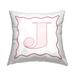 Stupell Industries Polka Dot Pink Letter Reversible Throw Pillow Polyester/Polyfill blend in Gray/Pink/White | 18 H x 18 W x 7 D in | Wayfair