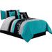 Red Barrel Studio® Microfiber 7 Piece Comforter Set Polyester/Polyfill/Microfiber in Gray/Blue/Black | Wayfair 032F4A2A3B6445D2BA433DBB6886F89E