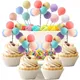 Bunte Ballon kuchen deckel runde Form Ton Mini Luftballons Cupcake Topper Picks für Baby party