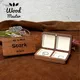Boîte à bagues en bois personnalisée pour cérémonie de fiançailles demande en mariage porte-bague