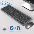 HKZA Bluetooth 5 2 2 4G Wireless Tastatur und Maus Combo Multimedia Tastatur Maus Set für Laptop PC