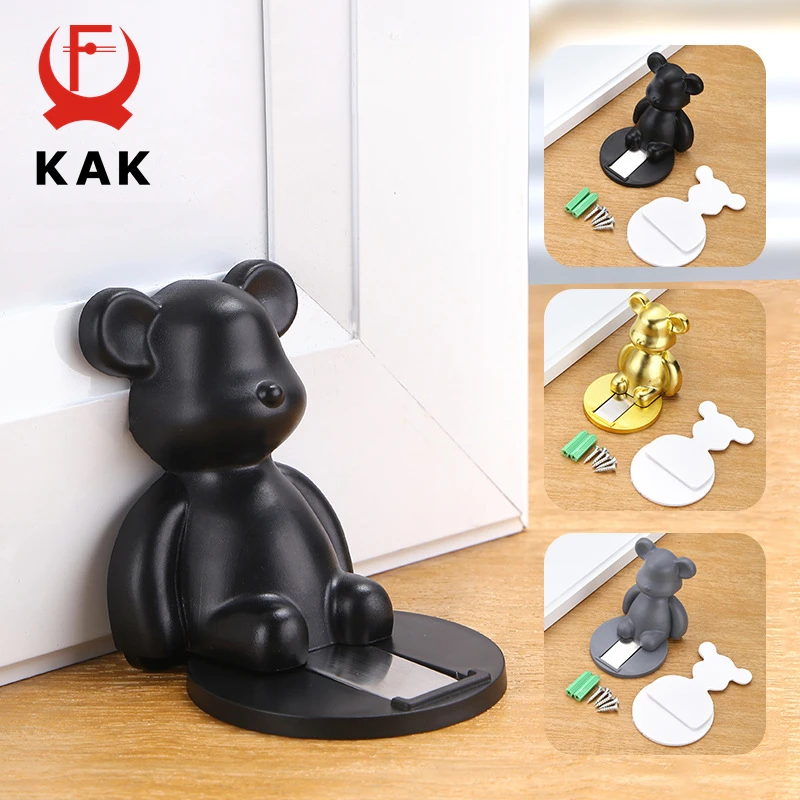 Kak starker magnetischer Tür stopper Bären form wind dichter Tür halter für Veranda Kinderzimmer Antik ollisions wand schutz