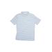 Crewcuts Short Sleeve Polo Shirt: Blue Print Tops - Kids Boy's Size Large