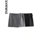 XNWMNZ-Mini jupe asymétrique pour femme short gris et noir taille haute jupes rondes féminines