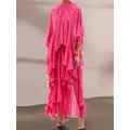 Robe à volants en mousseline de soie pour femmes robe à volants sexy jupe balançoire robe