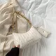 Argyle-Sac à main matelassé en forme de croissant pour femme sacoche à la mode avec porte-monnaie