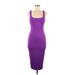 Forever 21 Casual Dress - Sheath Scoop Neck Sleeveless: Purple Solid Dresses - Women's Size Medium