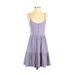 Wild Fable Casual Dress - Mini Scoop Neck Sleeveless: Purple Solid Dresses - Women's Size X-Small