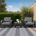 Ivy Bronx 2 - Person Outdoor Seating Group w/ Cushions, Glass in Black/Gray | Wayfair 0F91FC3B5BC549A1B23CFC6E7B2867CF