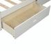 Red Barrel Studio® Wood platform bed w/ two drawers 90CAAB83302845D7A075C68A4AE19DD0 in White | Full/Double | Wayfair