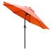 Arlmont & Co. Sharlan 108" Lighted Market Umbrella w/ Crank Lift Counter Weights Included in Orange | 96 H x 108 W x 108 D in | Wayfair