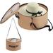 Latitude Run® Round Hat Storage Box Portable Felt Hat Container Foldable Hat Holder w/ Dust Proof Lid, Hat Rack For Closet Or Travel (17" D X 10" H | Wayfair