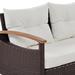 Latitude Run® Outdoor Conversation 4-Piece Set w/ Upholstered Seat Cushion & Wooden Legs in White | Wayfair B4405F3C9EFE495CB2225BC081905264