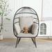 Bungalow Rose Hauke Wicker Outdoor Lounge Chair in Gray | 57.87 H x 37.4 W x 26.77 D in | Wayfair 56E06B7F18A442AA871CFAE235D47560