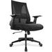 17 Stories Aaralyn Office Chair Upholstered/Mesh/Metal in Black | 20 H x 21 W x 18 D in | Wayfair 6563A3A674C94CF3A6C692677FB593AB