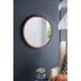 Red Barrel Studio® Metal Round Wall Mirror Metal in Brown | 30.1 H x 29.1 W x 2 D in | Wayfair DF91B884DF2F441F961111DE0FC28947