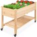 Arlmont & Co. Wood Raised Garden Bed w/ Legs On Wheels Outdoor | Wayfair E56CDBAC83994A8BA14134E9F2ED5164