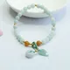 Burmese Jade Donut Bracelets Luxury Accessories Women White Bangle Jewelry Man Charms Charm Natural