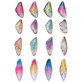 Gradient Color Butterfly Wing Resin Charm Insect Dragonfly Wing Transparent Pendant for Earring