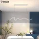 Modern Long Led Pendant Light Lamp For Dining Room Kitchen Bar Designer Line Chandelier Hanging
