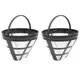 2Pack No.4 Reusable Coffee Maker Basket Filter For Cuisinart Ninja Filters Fit Most 8-12 Cup Basket