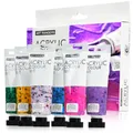 LIGHTWISH Acrylic Paint Set of 6 Colors 75 ml Tubes Rich Pigments Non-Fading Non-Toxic Paints