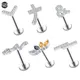 1PC F136 Titanium Cartilage Helix Tragus Ear Piercing Punk Rock Ear Nail Piercing Ear Stud Earrings