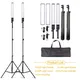 Photography Lighting Stick LED Video Light Kit with Stand Dimmable Bi-color 3200-5500K for Live