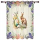 Easter Bunny Eggs Flowers Window Curtains for Living Room Bedroom Curtain Modern Kitchen Blinds