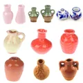 1/2/4 PCS Dollhouse Mini Ceramic Porcelain Vase Accessories Doll House Miniatures 1:12 Accessories