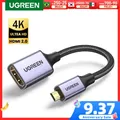 UGREEN Micro HDMI to HDMI Adapter 4K/60Hz 3D Micro HDMI to HDMI for GoPro Hero 7 Raspberry Pi 4 Sony