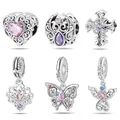 925 Sterling Silver Classic Retro Dignity Butterfly Charms Beads Fit Pandora 925 Original Bracelets
