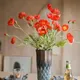1PC Artificial Flowers 6 Stems Poppy Silk Bouquet Wedding Party Home Decoration Table Centerpiece