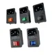 With 10A Fuse! Red Rocker Switch Fused IEC320 C14 Inlet Power Socket Fuse Switch Connector Plug