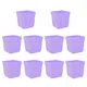 10Pcs Plastic Square Nursery Flower Pots & Planters With Tray For Plant Transplant Flower Home Decor