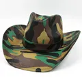 Cappello da Cowboy mimetico verde militare cappello di paglia Star Jazz cappello di paglia Panama