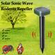 Solar Animal Driver Ultrasonic Flash Bird Dog Cat Drive Snake and Mouse Animal Outdoor Garden Repellers